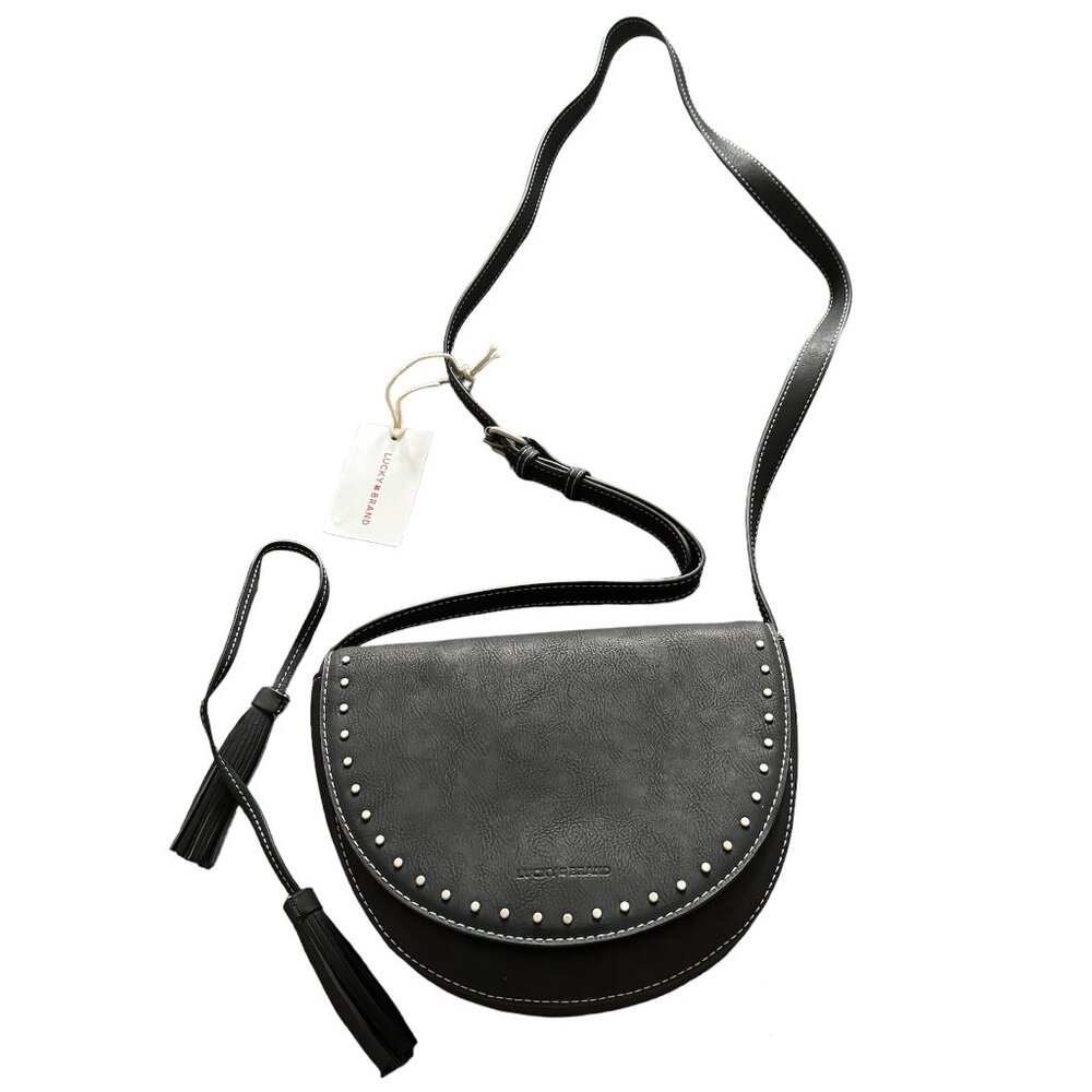 Lucky Brand | NWT Black Evie Saddle Crossbody Bag